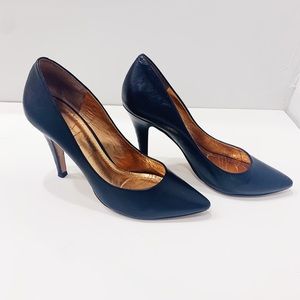 BCBGeneration Black Leather Pump Heels